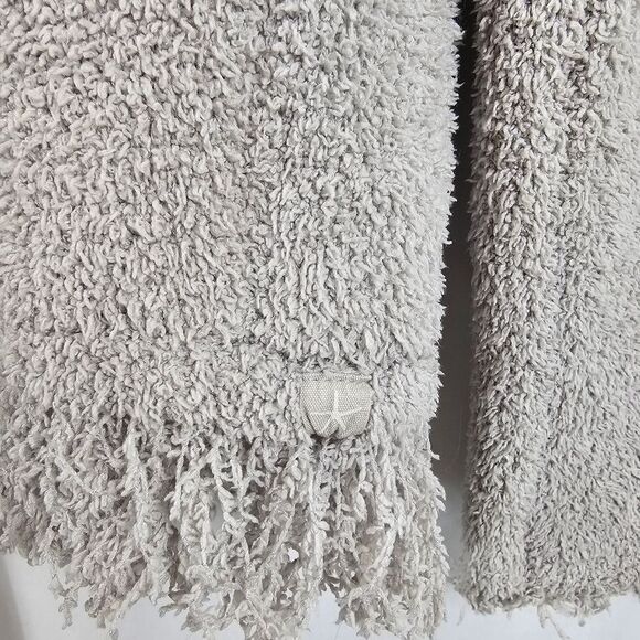 Barefoot Dreams CozyChic Fringed Jacket In Gray Purple - Size XS - Picture 8 of 10